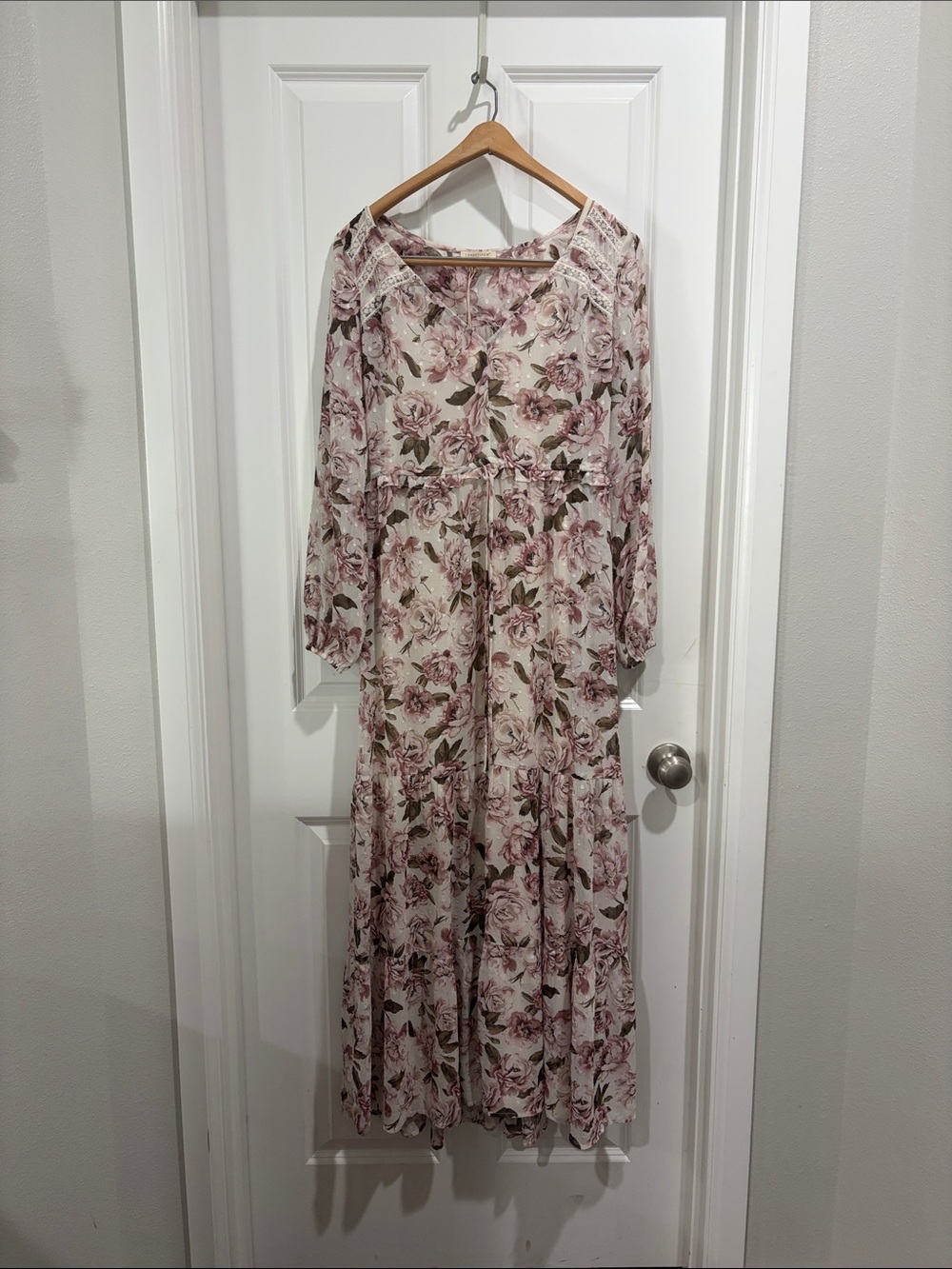 lovestitch Dusty Rose Floral Boho Maxi Dress